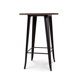 โต๊ะบาร์ไม้หน้าโลหะสำหรับร้านอาหารกลางแจ้งสไตล์บิสโทร - Product Image 2