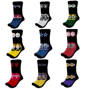 2023批发美式足球队标志NFL 32队运动袜棉船员男女通用袜子