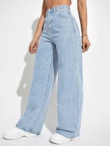 Pantalones Vaqueros Anchos de Mezclilla Holgados de Estilo Europeo y Americano para Mujer, de Cintura Alta, que Adelgazan y Combinan con Todo - Product Image 5