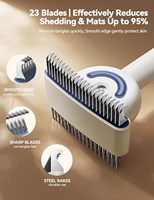 Brosse démêlante et anti-chute pour animaux de compagnie 2026, à vapeur, double face, pour chiens et chats à poils longs, avec batterie lithium-ion – Vente en gros