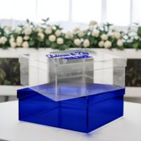 Fabrik-Großhandel Konservierte Rose in Transparenter Acryl-Aufbewahrungsbox mit Individuellem Logo, Quadratische Acryl-Blumenbox