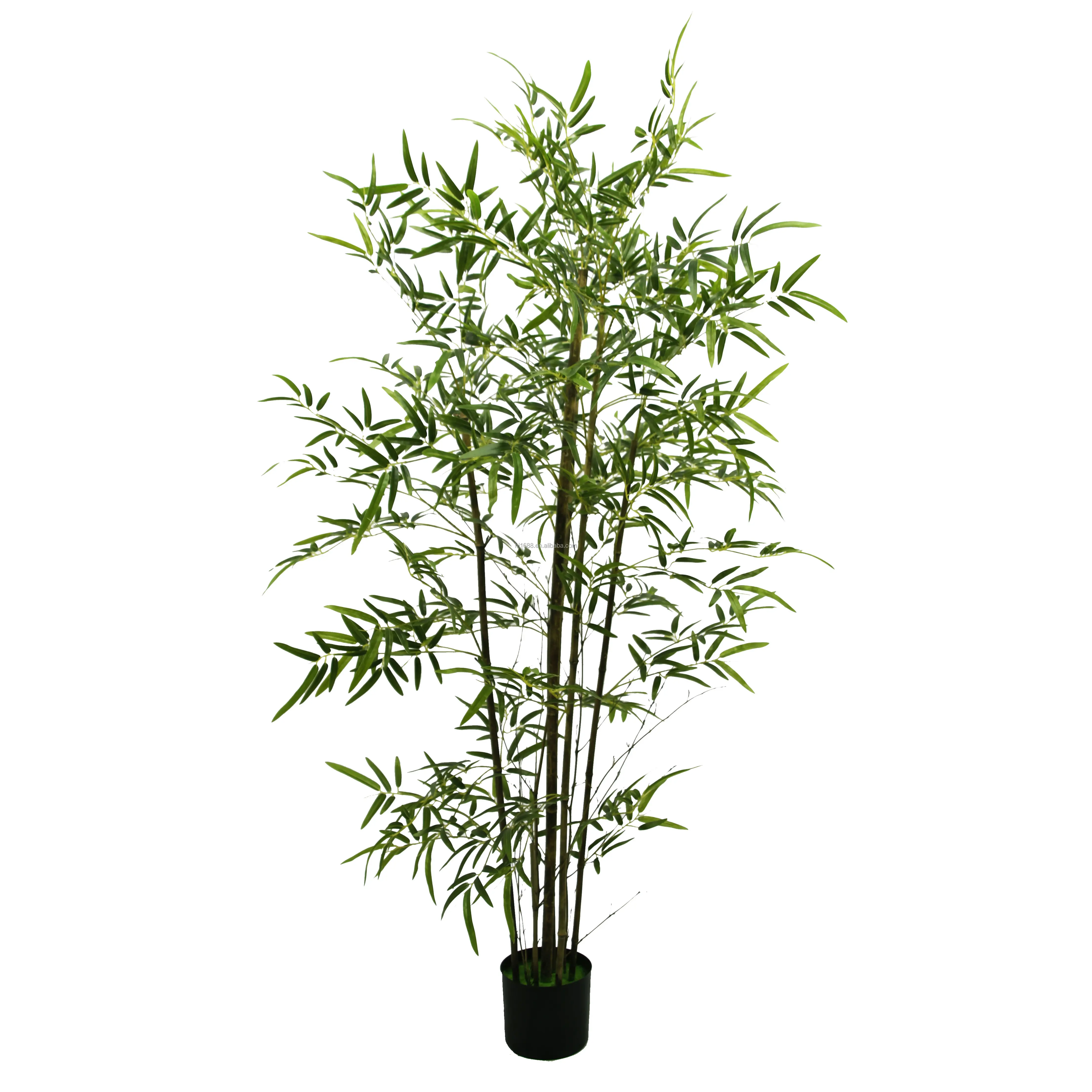 Hot Selling Lifelike 1.5m 5ft Tall Fake Plants Faux Silk Leaves Artificial Bamboo Tree In Planter For Home & Garden Decor