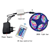 Bande Lumineuse LED RVB 10M 5M 2835 5050 IP20 IP65, 60 LED par Mètre, Ruban Flexible Kit d'Éclairage LED RVB