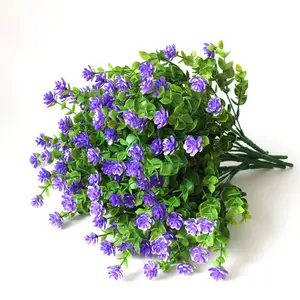 Gran oferta de flores hermosas de loto, Artificial planta verde, ramo de hierba de plástico, flores para el hogar, decoración de fondo de boda