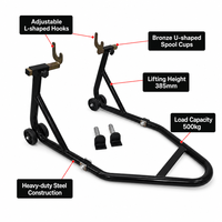 Support de levage réglable pour moto, support de levage de roue arrière pour l'entretien sur piste de course