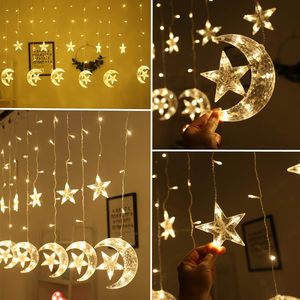 Decoration Ramadan Led <b>Curtain</b> Window Decorative Home Holiday LED Light Copper String for Eid Muslim Decor - Product Image 2