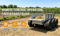 Nouveau Transporteur Électrique Télécommandé pour Terres Agricoles, Vergers et Chantiers de Construction, 8x8, 1500 kg, Chariot de Manutention de Matériaux Agricoles