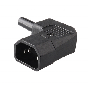 Adaptador LANZMFG LZ-14-T1R 10A 250V IEC 320 C14 Macho a C13 Hembra de Nylon para PDU/UPS, Enchufe con Ángulo Recto de 90 Grados Arriba/Abajo - Product Image 1