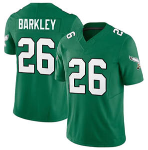 Camisetas de Fútbol Americano de EE. UU. 26 Saquon Barkley 1 Jalen Hurts 33 DeJean 11 Brown 62 Kelce 6 Smith, Camisetas Bordadas en Verde Kelly - Product Image 4