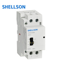 Contacteur modulaire magnétique 40A 63A 2 pôles 3P 4P AC Contacteur modulaire Bobine 250V/400V AC Contacteur modulaire manuel