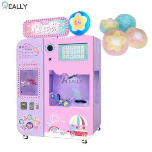 New Commercial Automatic Cotton Candy Vending Machine for Food and Beverages Made with Water Fruit and Milk for Candy Floss