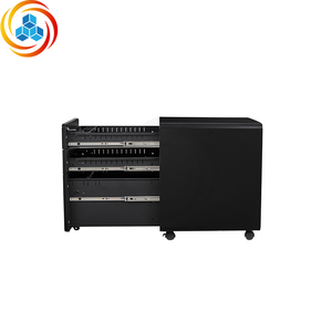 Black Modern Round Fixed Base Edge Metal Handle 3-<b>drawer</b> <b>Lockable</b> File Storage Office Steel Filing Cabinet for Home Office - Product Image 3