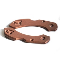 Usine OEM Fabrication Laiton Cuivre edc couteaux accessoires Poignée Couteau Cadre pour spyderco