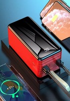 Batterie externe grande capacité 22,5 W, 50000 mAh, 30000 mAh, charge rapide du téléphone, lampe torche LED, station d'alimentation
