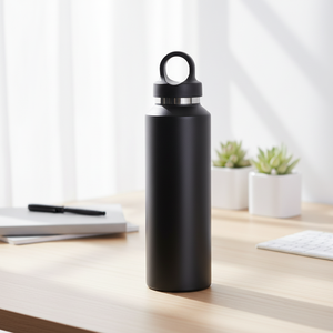 Botella de Agua Portátil de Acero Inoxidable de 500 ml con Asa, Taza Deportiva Recta, Aislamiento Térmico de 6 a 12 Horas, Ecológica y Reutilizable - Product Image 1