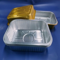 Barquettes en aluminium de 180x128 mm, rectangulaires, à parois lisses, boîtes de restauration en aluminium, couvercles en aluminium avec machine à sceller