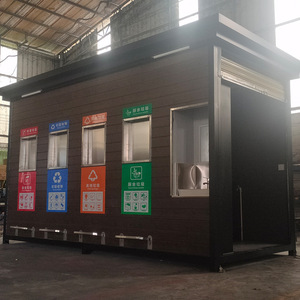 Outdoor Stainless Steel Classification Trash House For Park Community Street Storage <b>Bins</b> Multifunctional <b>Rectangle</b> Shape - Product Image 1