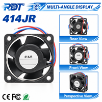 Ventilateur axial 414JR DC 24V 40mm 4025 sans balais 13000 tr/min à roulement à billes pour ventilation d'armoires industrielles et onduleurs