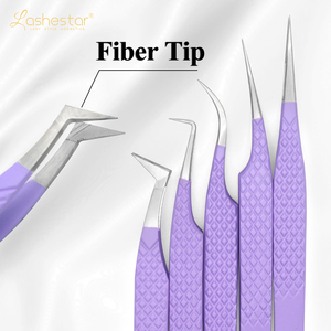 <span class=keywords><strong>Pince</strong></span> à Épiler Volume en Fibre Noire de Gros pour Extension de Faux Cils Individuels Logo Personnalisé Angle 90 Degrés Poignée Fibre - Product Image 4