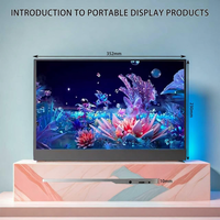 Moniteur portable double écran AHXJKA 16 pouces 1200P Ultra HD IPS 144Hz, un seul câble pour un travail multi-écrans, compatible Win Mac Console