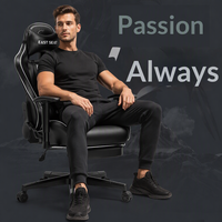 Fauteuil de Gaming Inclinable en Cuir PU Minimaliste Moderne avec Base Cinq Étoiles - Ergonomique pour Bureau, Ordinateur, Cybercafé, Streamer, Compétitif