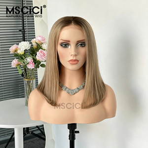 Wig Rambut Asli Vietnam 13x4 HD Invisible Lace Front Wig Raw Virgin <span class=keywords><strong>Hair</strong></span> Body Wave <span class=keywords><strong>Ash</strong></span> Blonde Highlight OEM Supplier 100% Human <span class=keywords><strong>Hair</strong></span> Wig - Product Image 2