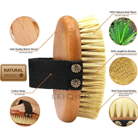 Brosse corporelle à sec avec logo personnalisé, poils en sisal, brosse exfoliante de massage pour la cellulite et l'amélioration de la circulation lymphatique