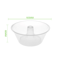 Bol en matériau PP jetable à double paroi d'une capacité de 500ml pour plateau de collation de salade de fruits au lait et tasse polyvalente pour boissons et aliments