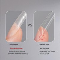Ongles artificiels PMMA sans trace, sur mesure, en gel souple, vente en gros, courts, longs, stiletto, cercueil, avec ligne
