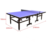 Table de ping-pong pliable d'intérieur Table de ping-pong d'intérieur HDF professionnelle
