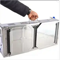 Grand gril de camping portable en acier inoxydable, gril rectangulaire pliable à charbon de bois, équipement de barbecue durable et facile à transporter