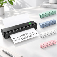 Imprimante thermique portable A4 N80 sans encre, imprimantes de documents sans fil USB pour les voyages d'affaires, le bureau mobile