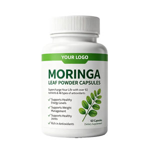 Cápsulas de Suplemento Vegano de Moringa de Marca Privada de Fábrica OEM/ODM, Alto Contenido de Fibra, Bajo en Carbohidratos, Vida Útil de 24 Meses - Product Image 1