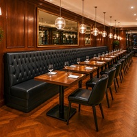 Bancs de restaurant commerciaux, sièges rembourrés robustes, mobilier de café, ensemble de banquettes modernes sur mesure pour hôtel