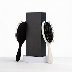 Brosse à cheveux en poils de sanglier personnalisée en usine, brosse sèche-cheveux, brosse démêlante pour femmes avec logo - Product Image 3