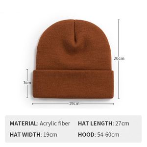 High Quality Promotion Beanie Women Winter Knit Acrylic Beanie <b>Hat</b> with Custom Embroidered Logo - Product Image 2