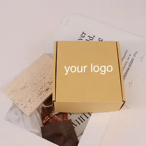 Atacado kraft papel ondulado embalagem mailing box caixas de papel mailer para envio com impressão personalizada logotipo