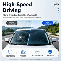 Film de protection pare-brise en TPU 70 mil personnalisé, anti-explosion, résistant aux éclats de pierres et aux fissures, pour pare-brise avant de voiture