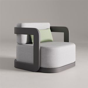 Đồ Nội Thất Ngoài Trời Nhôm Sofa <span class=keywords><strong>Set</strong></span> Vườn Sofa Và Bàn Coff <span class=keywords><strong>Set</strong></span> Kim Loại Patio Sofa - Product Image 2