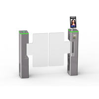 Barrière pivotante à reconnaissance faciale et palmaire en acier inoxydable, anti-évasion, avec contrôle d'accès par QR Code et RFID