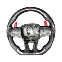 Volant de direction en cuir perforé et fibre de carbone forgée pour Dodge Challenger – Vente chaude en gros