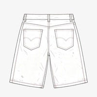 Shorts en jean déchirés vintage YOUMI ODM Y2K Streetwear pour homme, taille mi-haute, délavage foncé, avec broderie personnalisée et patchwork