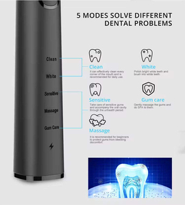 Cepillo de Dientes Eléctrico Sónico Recargable de Venta Directa de Fábrica, Limpieza Profunda, Resistente al Agua IPX7, Cerdas Suaves, 5 Modos, Personalizable - Product Image 6