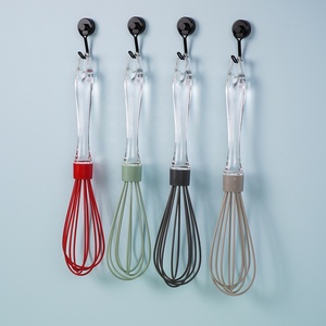 Batidor de Huevos Manual de Silicona con Mango de PP, Utensilios de Cocina Ecológicos para Repostería Casera - Product Image 3