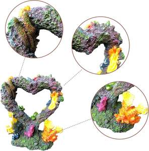 Plantes aquatiques en plastique écologique Ornements de corail Aquarium Paysage Coquillage Étoile de mer Luminescence Mer Décoration d'aquarium - Product Image 3