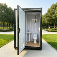 Toilette préfabriquée modulaire au design moderne avec siège de toilette en céramique