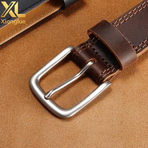Cinturón de Cuero Genuino para Hombre, Estilo Casual de Negocios, Retro, Duradero, con Patrón Geométrico, de Piel de Vaca, con Hebilla de Aleación, Superventas Transfronterizo - Product Image 5