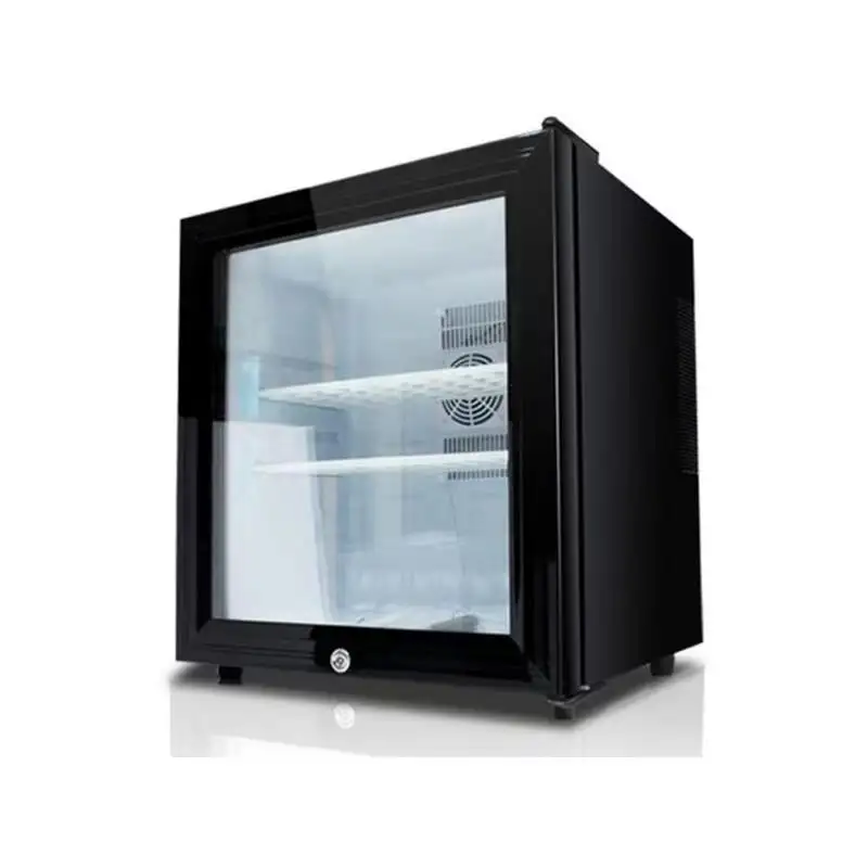 Mini refrigerador personalizado de 20L para habitación de hotel, nevera termoeléctrica silenciosa, refrigerador pequeño con luz LED con piezas de repuesto