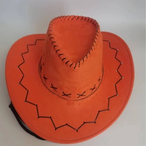 Sombrero Vaquero Occidental Barato <span class=keywords><strong>de</strong></span> Gamuza con Ala Ancha, Estilo Lujo Ligero, con Puntos, para Hombres y Mujeres, Ideal para Fiestas, Viajes al Aire Libre y Atuendos <span class=keywords><strong>de</strong></span> Escenario - Product Image 5