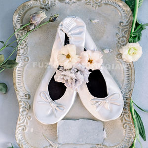 Logo personalizzato a colori arrotolabili ballerine pieghevoli per salvare le piatte regalo della damigella d'onore - Product Image 6